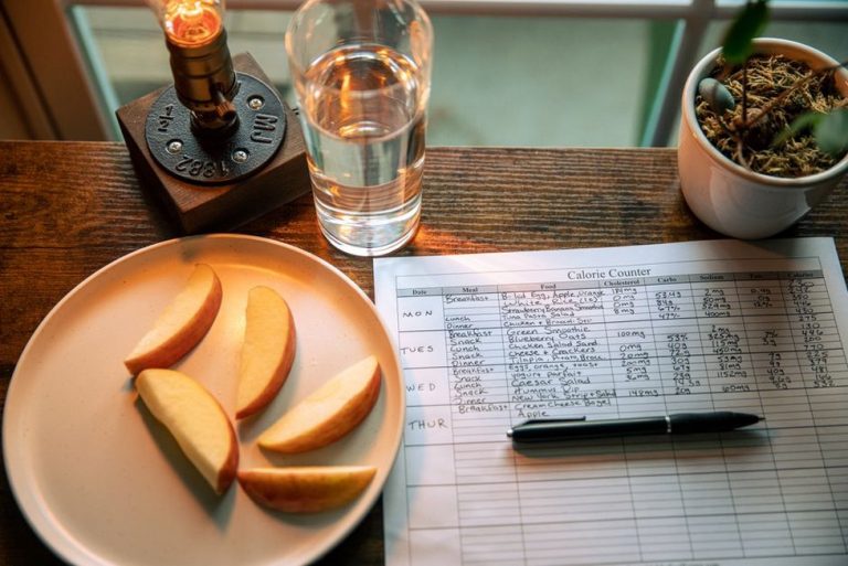 Tracking week three of an elimination diet on a wall calendar