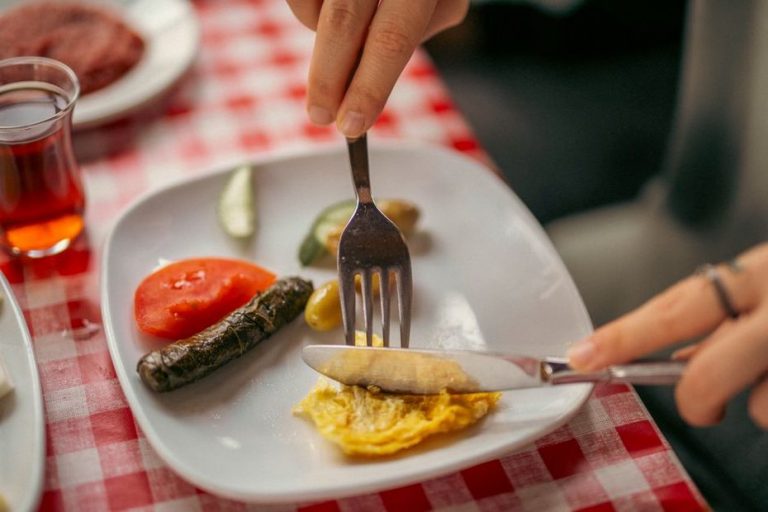Taking time with a balanced meal