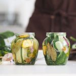 Jars of colorful fermented vegetables ready for meals