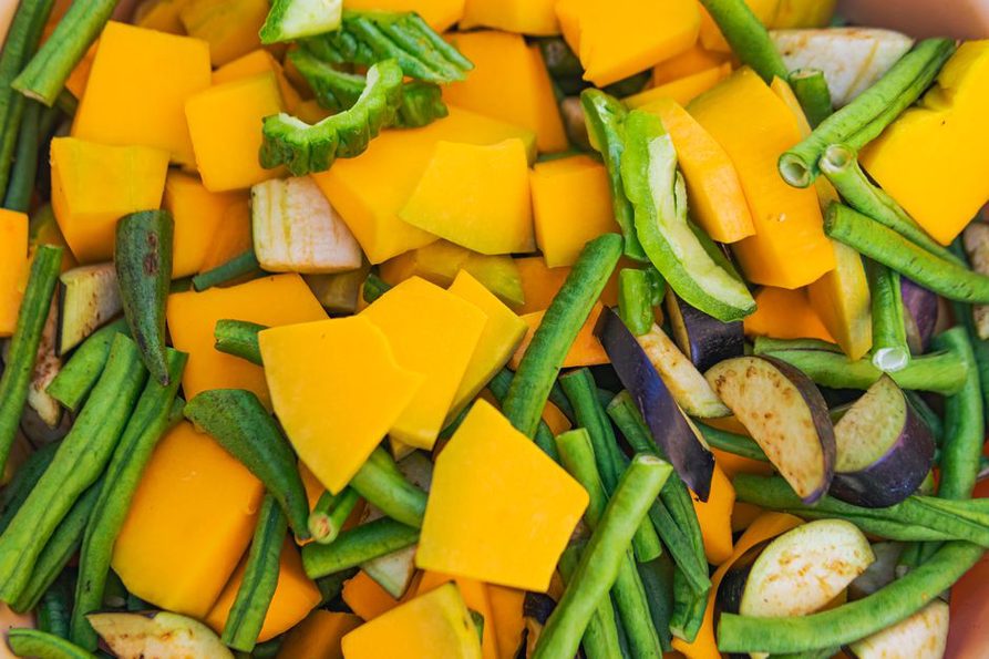 A colorful array of paleo-friendly foods