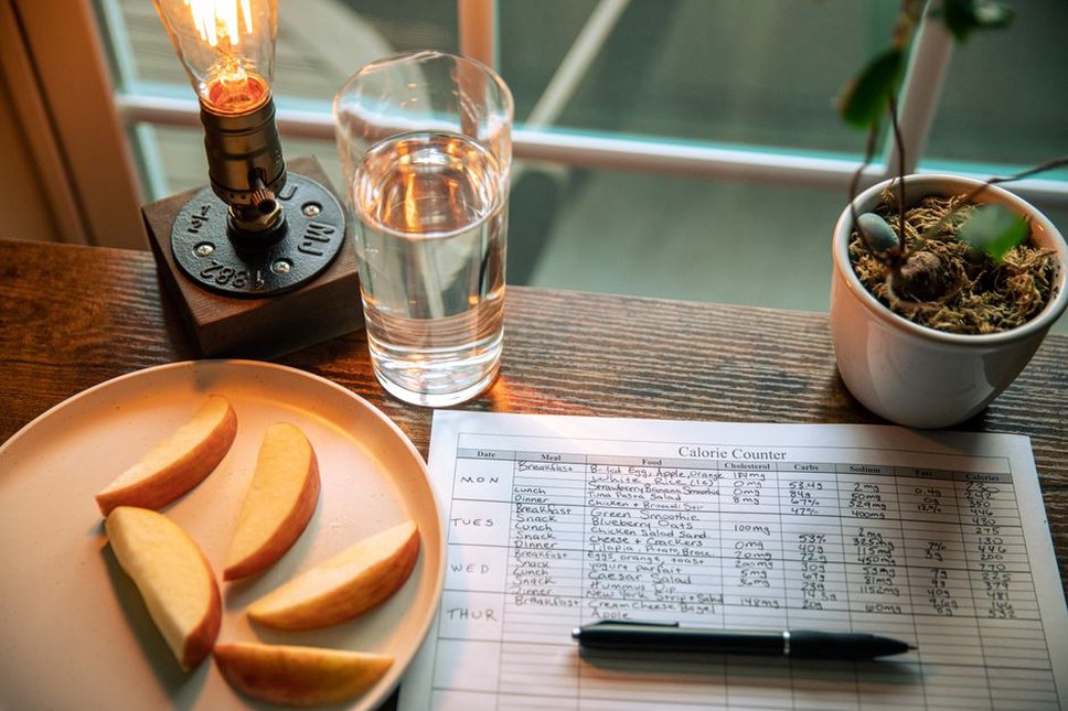 Notes beside a simple home-cooked meal