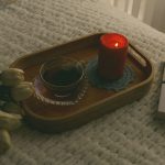 A calm bedroom routine before sleep