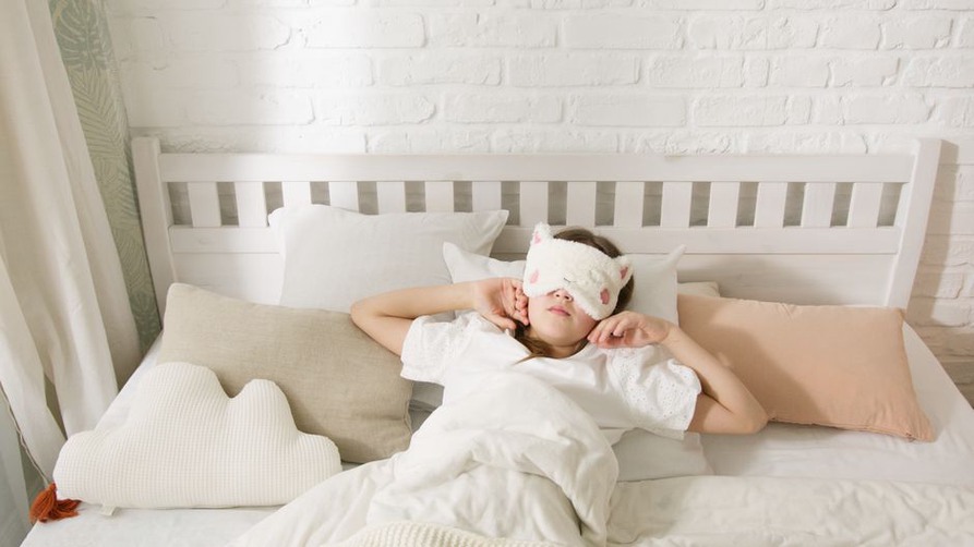 A serene bedroom setup promoting restful sleep