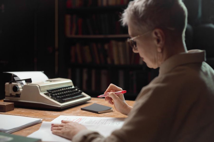 Editor checking claims against interview records