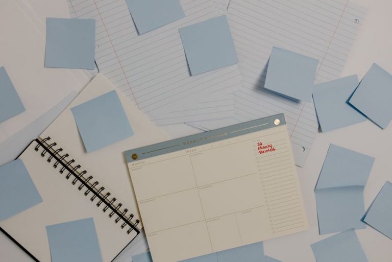 Seasonal article deadlines marked on a paper calendar