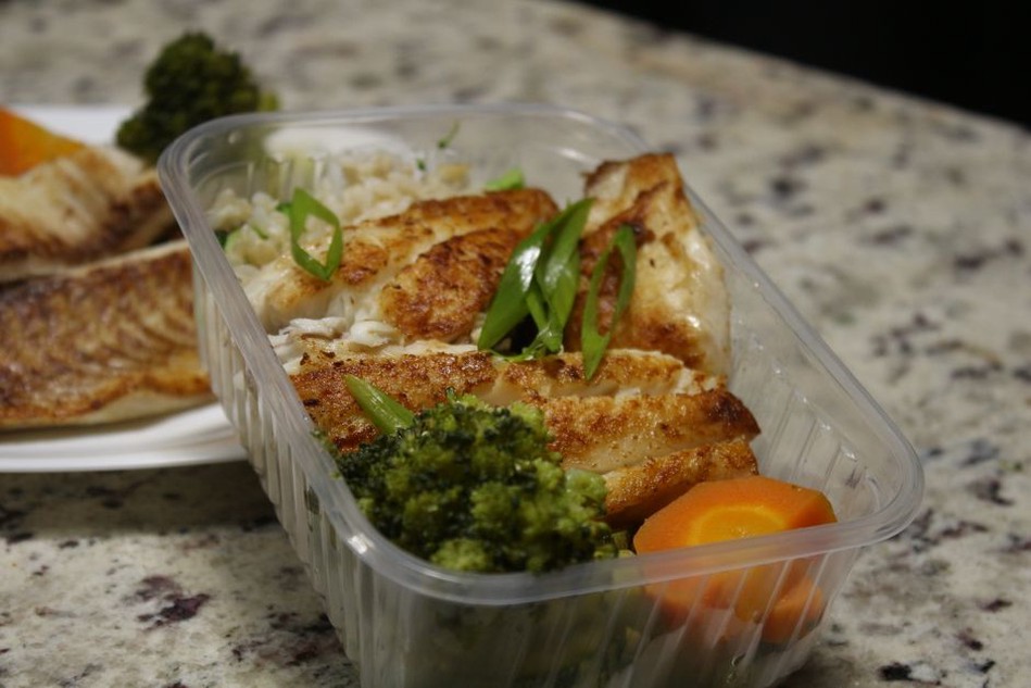 Dated containers of soup ready for later meals