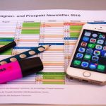 A simple calendar for planning useful email updates