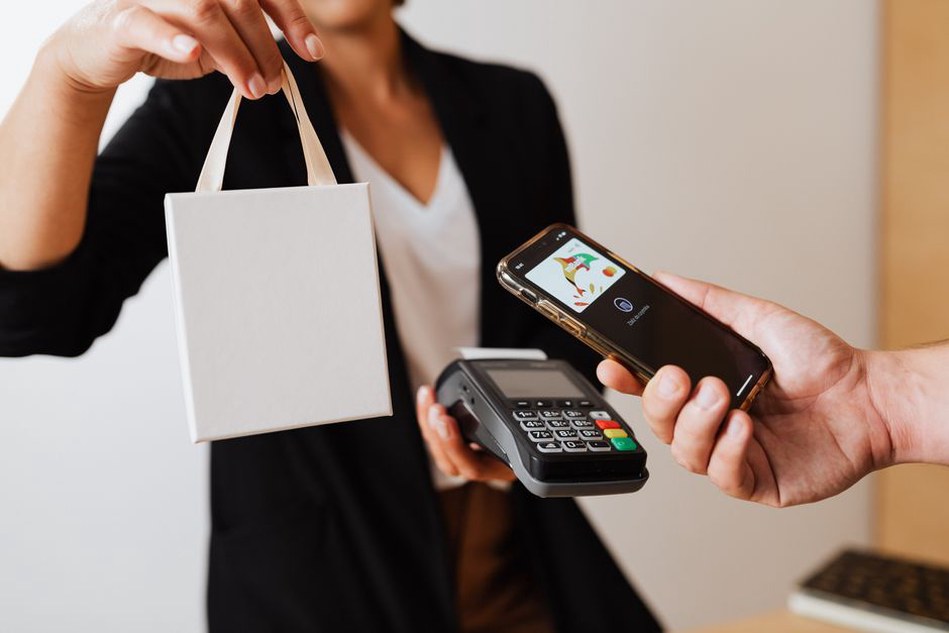 Shopper reviews a payment form on a small screen