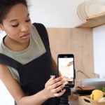 A reader opens recipe categories on a phone