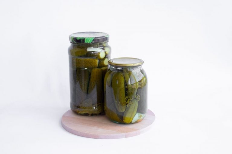 Fermented vegetables stored in jars in the refrigerator