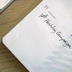 A weekly content plan beside business notes