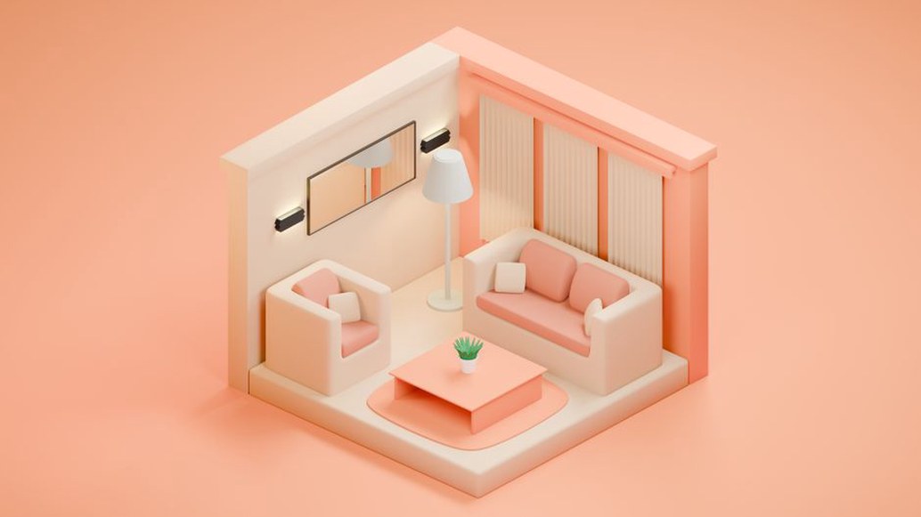 Sofa and chair arranged around a low table
