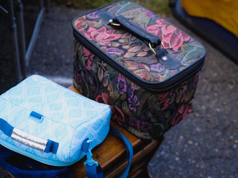 Packed meal and water bottle ready for transit